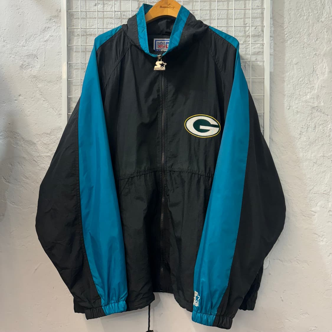 스타터 X NFL 90s 올드스쿨 그린베이 패커스 바람막이 XL 상품이미지1