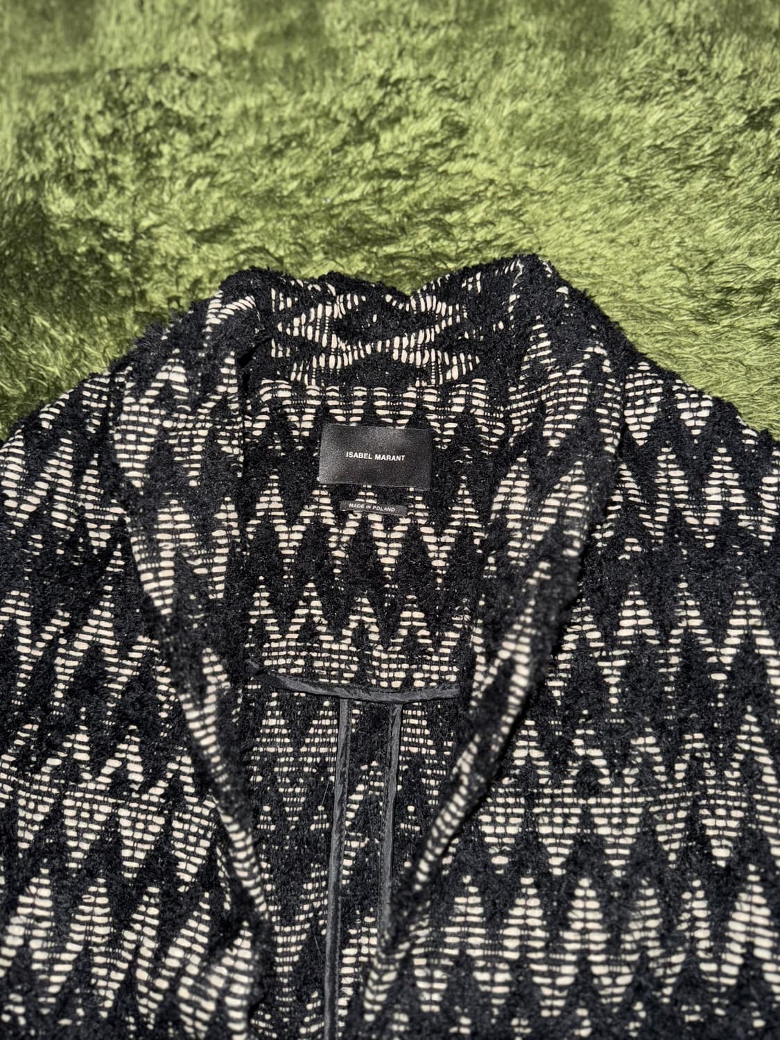 [40] Isabel Marant 이자벨마랑 원버튼 엘리스 자카드 코트 상품이미지3