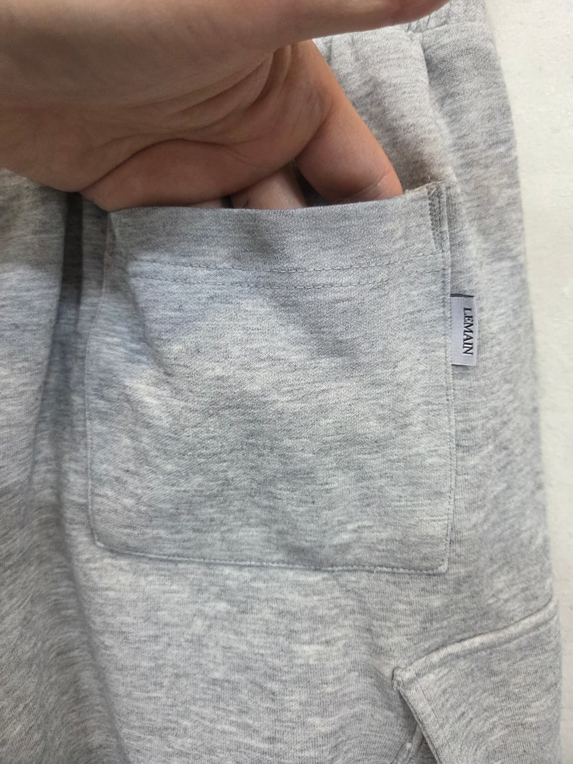 리메인세컨드 원턱 스웻 카고반바지 L xl 상품이미지3