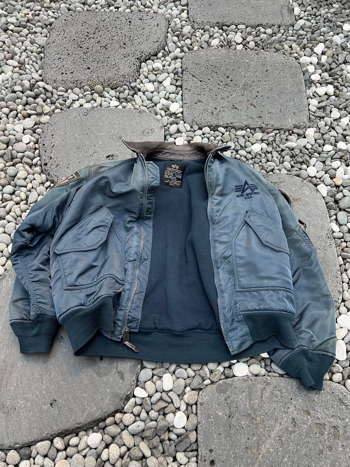 2000s HARD FADED ALPHA CWU 45 알파인더스트리 봄버 상품이미지3
