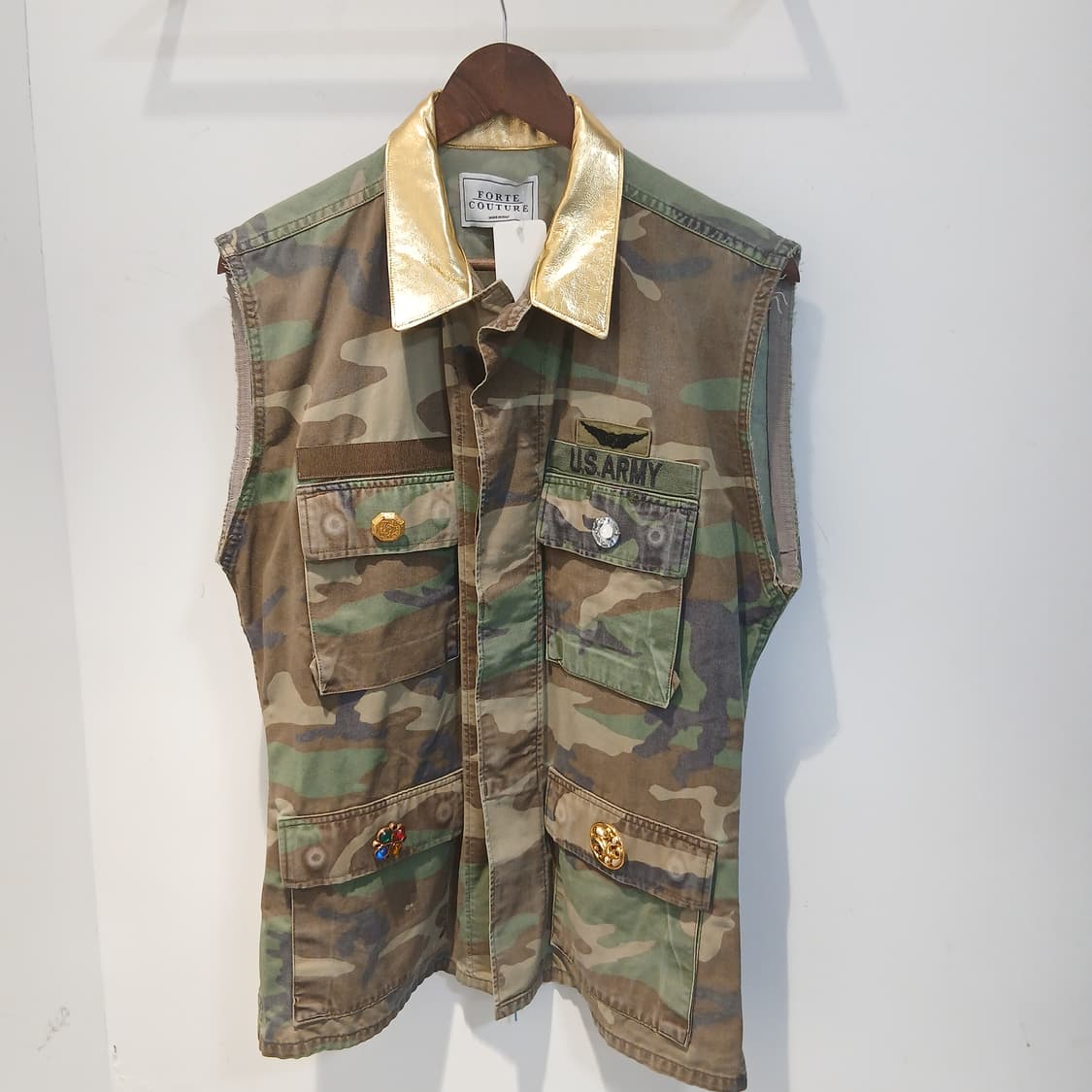 [FORTE COUTURE] 밀리터리 후면야광자수 베스트 상품이미지1
