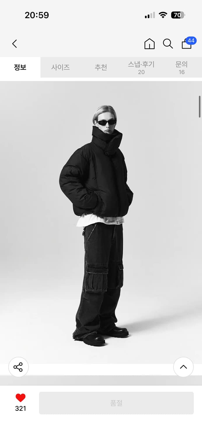 DNSR 하이넥 푸퍼 패딩 점퍼 블랙 상품이미지2