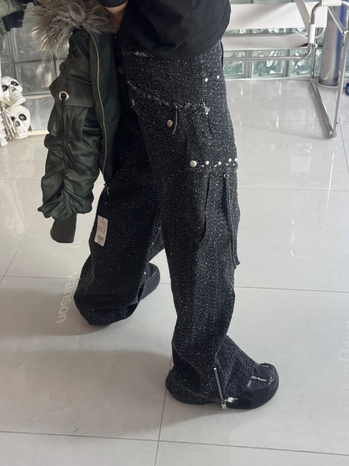 NEEDLE STUD WIDE PANT 니들 스터드 와이드 팬츠 상품이미지2