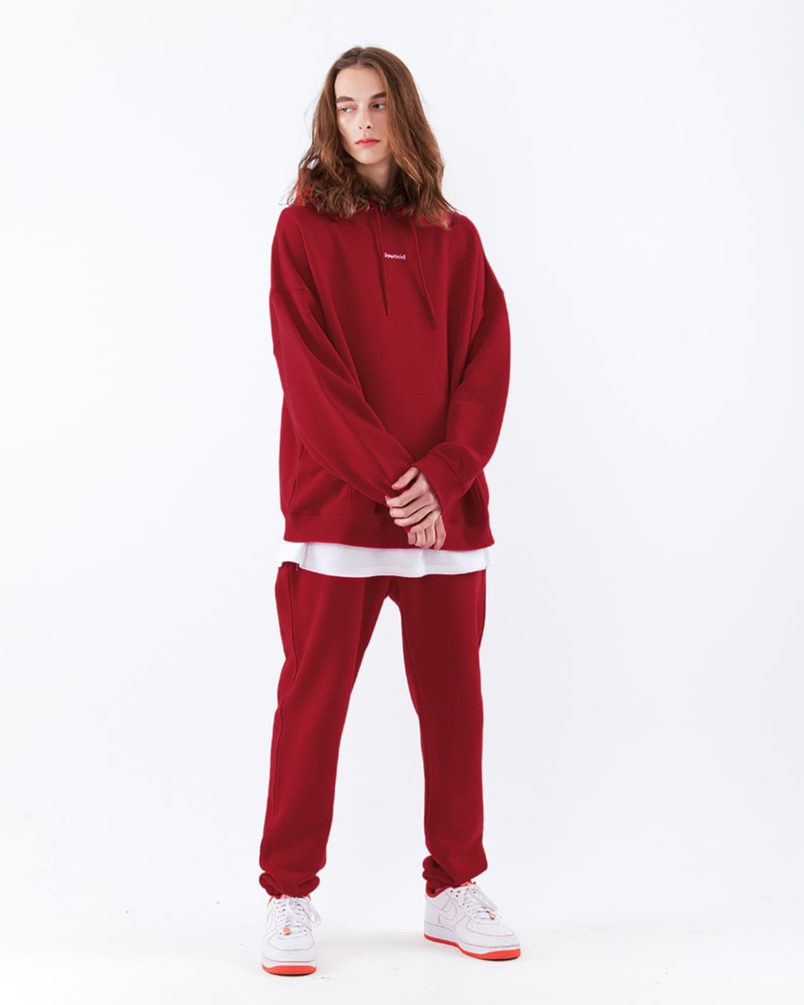 슬로우애시드 시그니처 로고 후드티 + 트레이닝 바지 셋업 상품이미지3