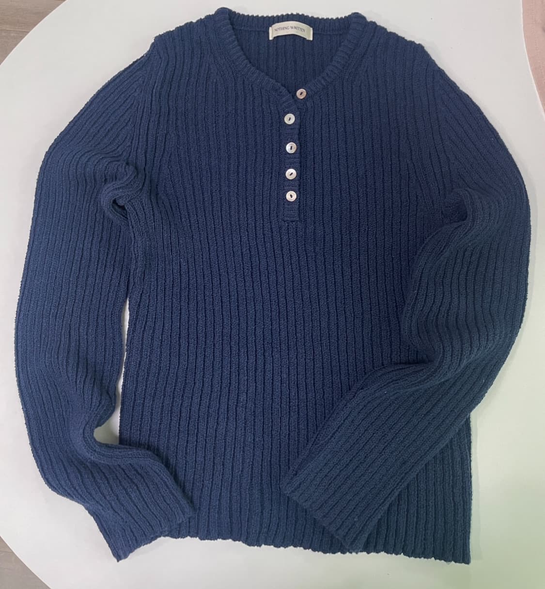 낫띵리튼 Noto Long Sleeve Knit - Navy 롱슬리브니트 상품이미지1