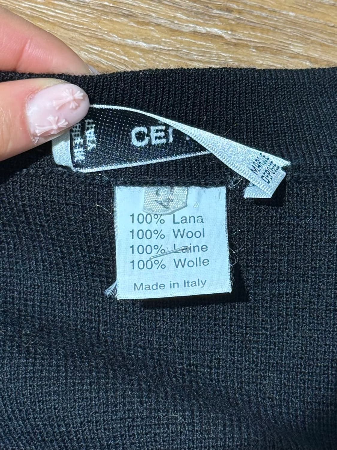 셀린느 블랙 라나울 스트라이프 버튼 니트 가디건 상품이미지8