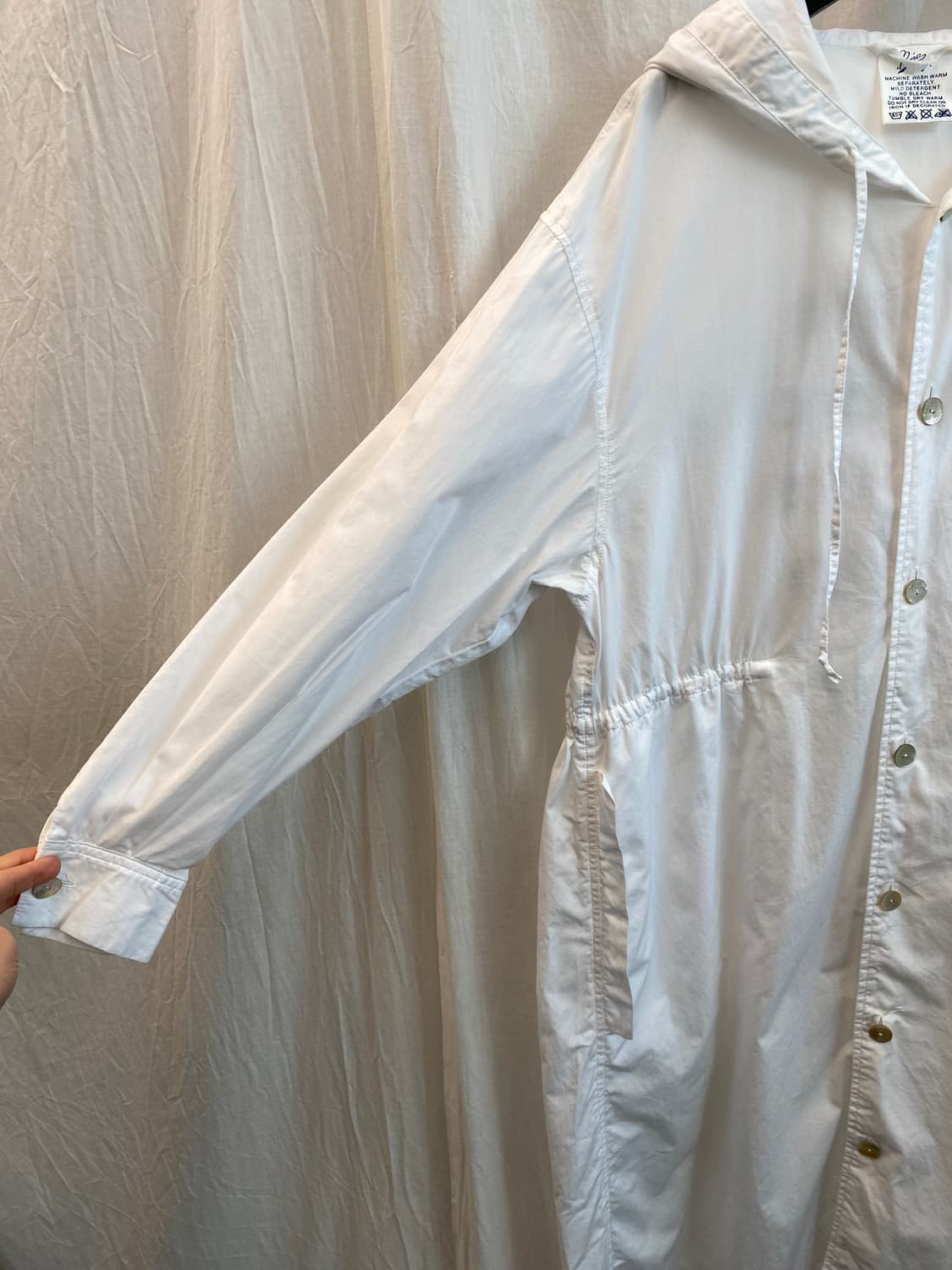 화이트 롱후드점퍼 상품이미지6