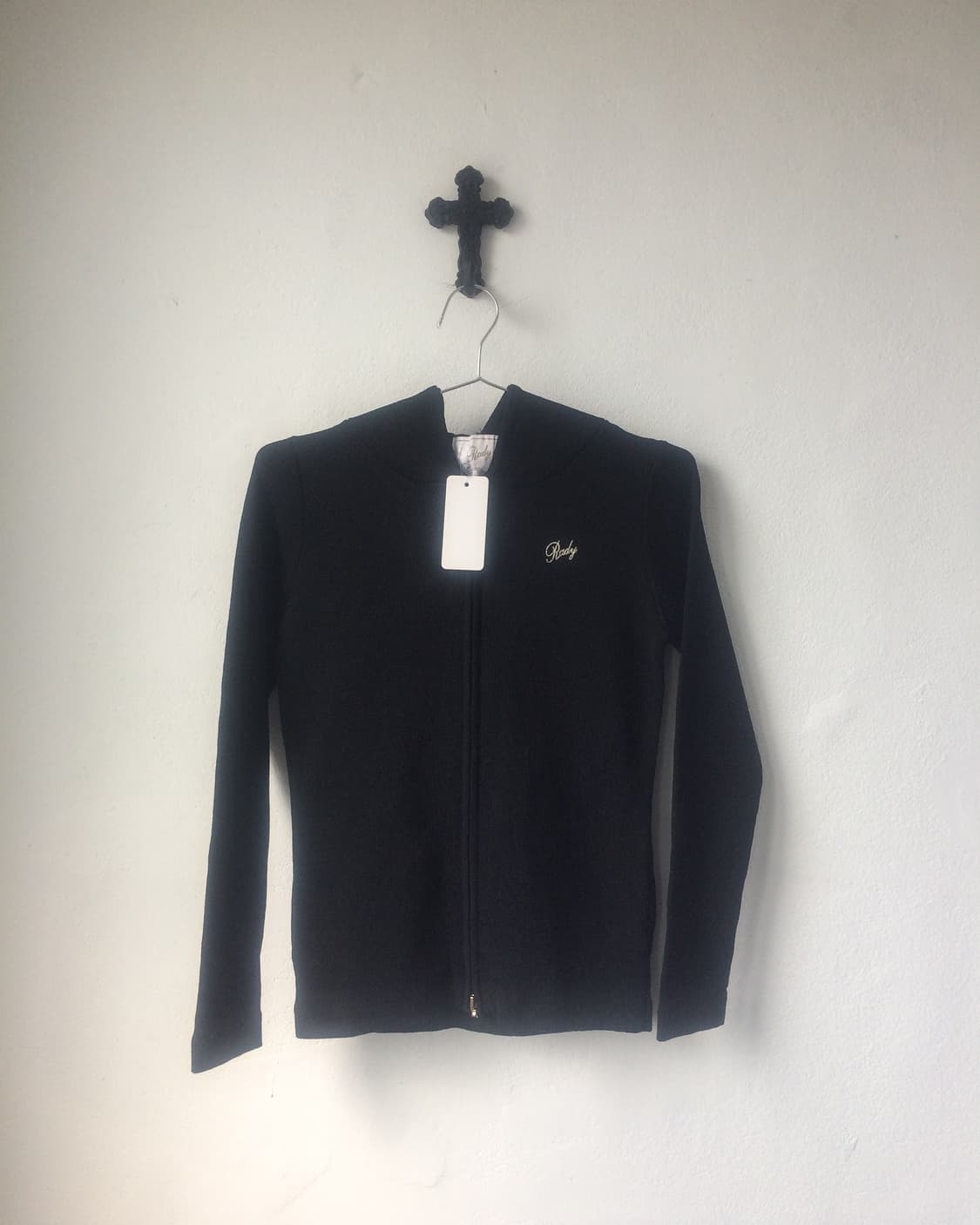 Ribbed slim fit hood zip up 상품이미지1