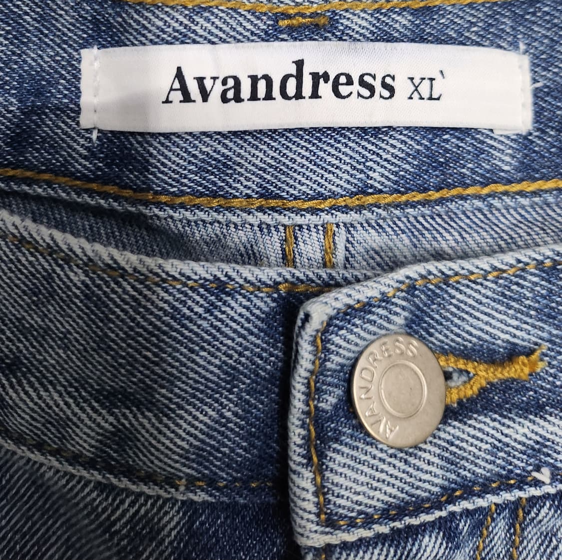 (새상품) Avan 드레스 데님 와이드 팬츠 XL (34-36) 상품이미지3