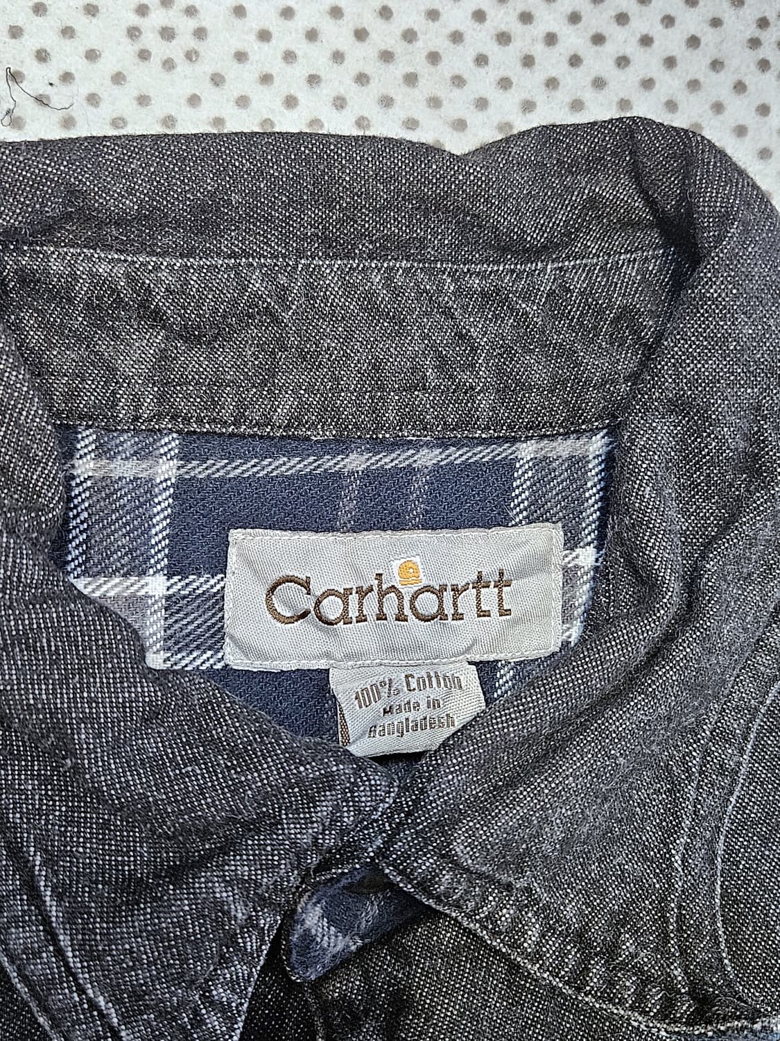 칼하트 리워크 블랙 데님 워크셔츠 자켓 상품이미지3