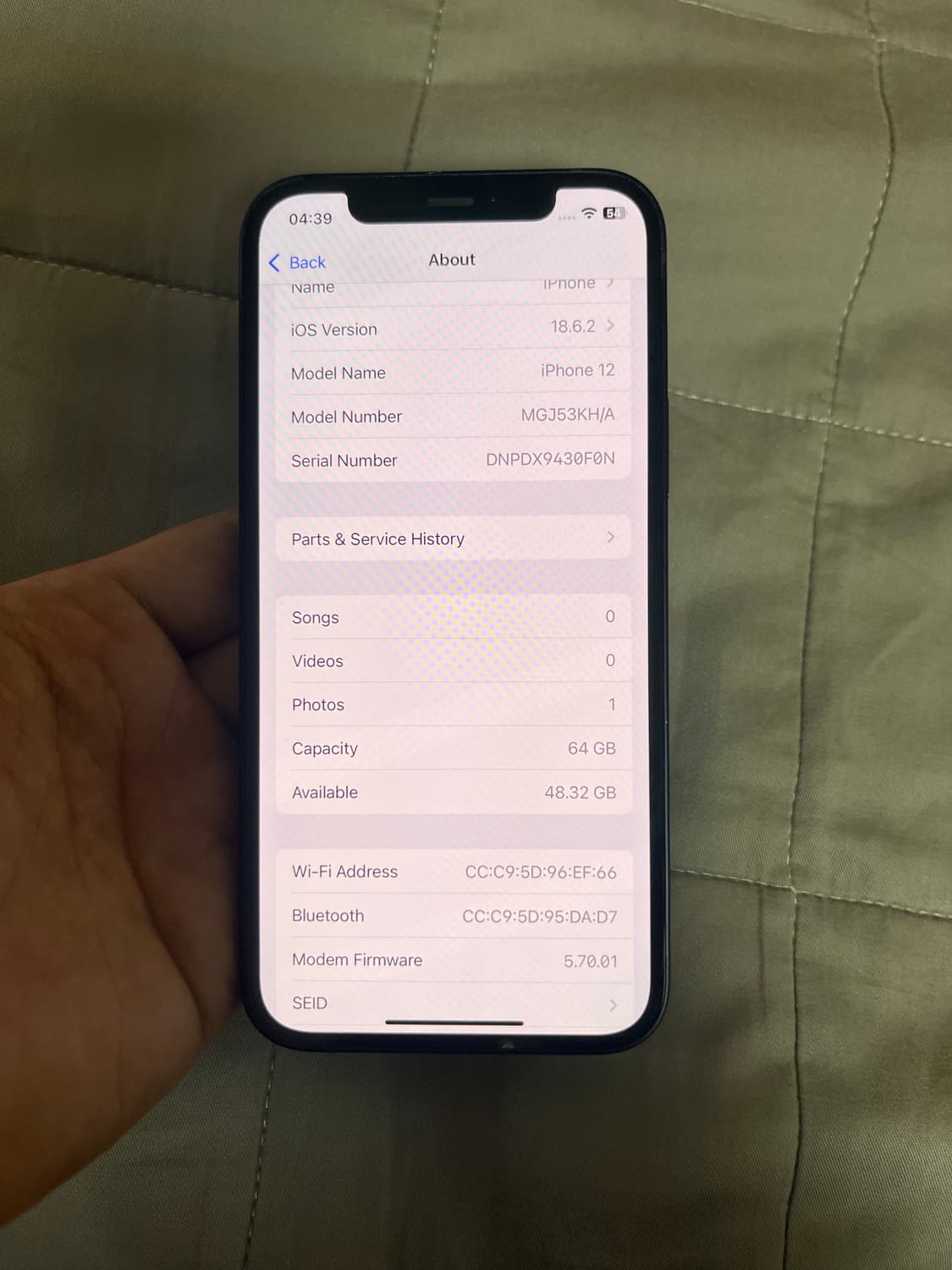 아이폰12 블랙 64GB 배터리성능92% 상품이미지5