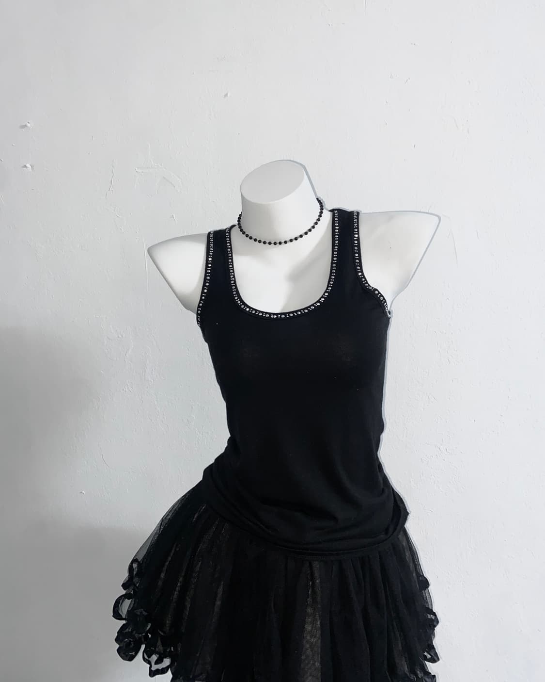 [INGNI] 잉그니 고스 고딕 큐빅 슬리브리스 상품이미지4