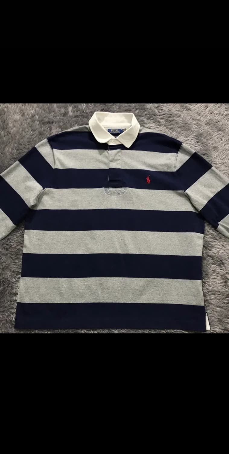 [[L(실 XL), QR인증,A급] 폴로(POLO) 랄프 로렌 럭비티셔츠 상품이미지2