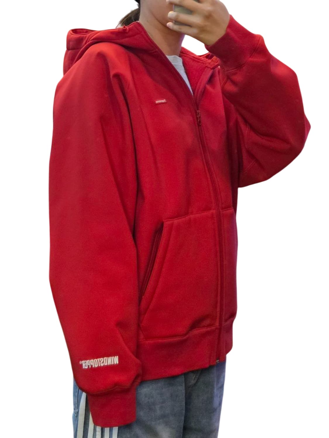 22FW 슈프림 윈드스토퍼 집업 후드 스웨트셔츠 레드  상품이미지7