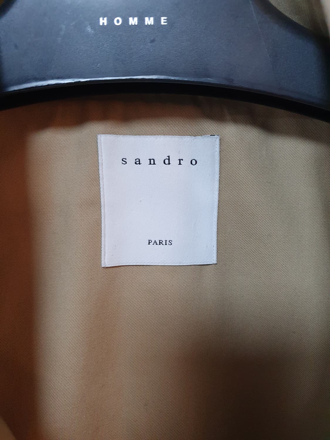 (M) 산드로옴므 베이지 트렌치코트 상품이미지3