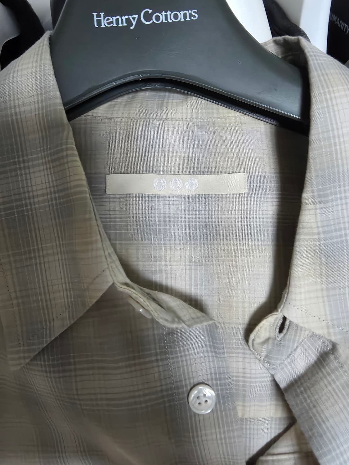 999휴머니티 컴포트 체크 셔츠 에크루 옴브레 2 상품이미지3