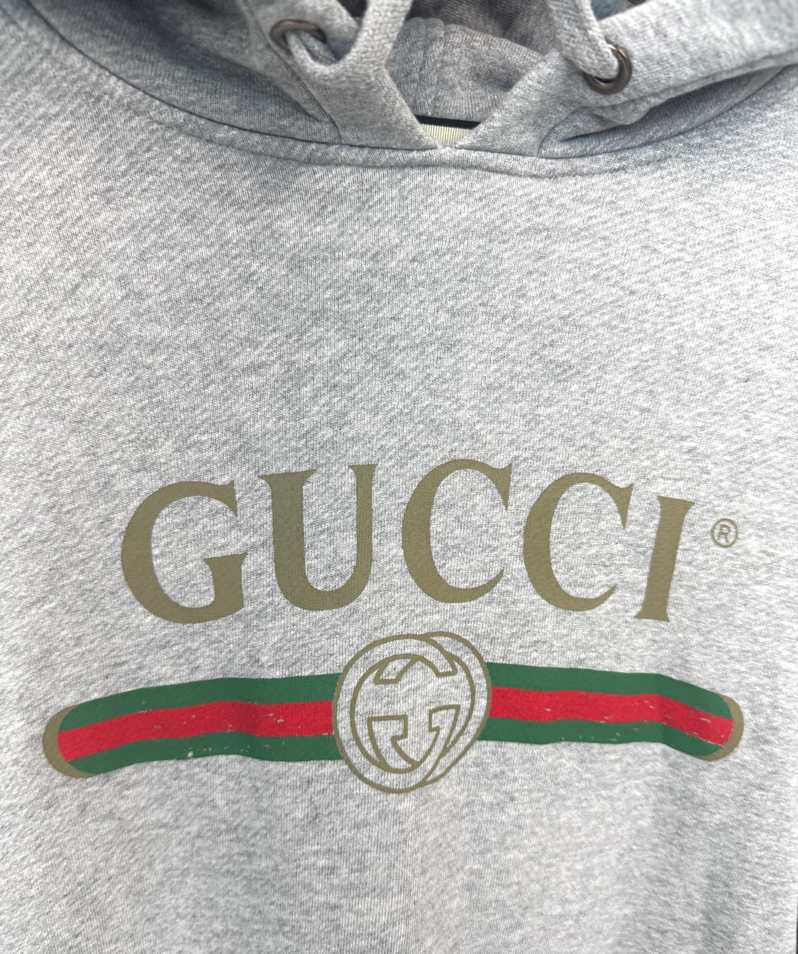 GUCCI 구찌 그래곤 자수 그레이 후드티셔츠 S 상품이미지3