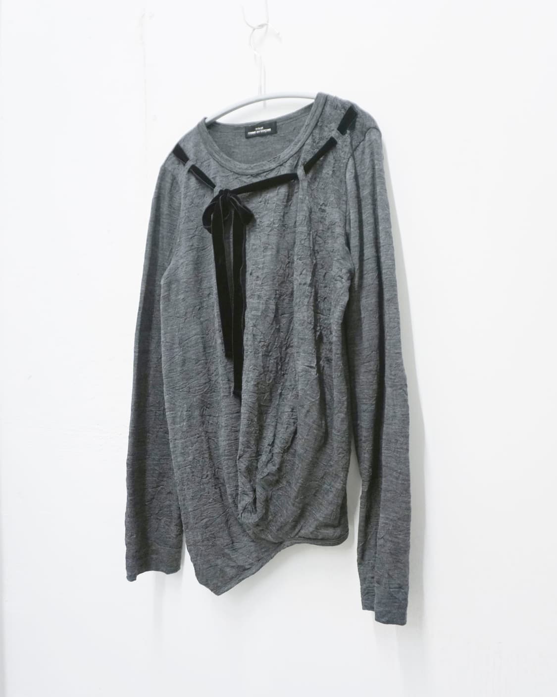 COMME des GARÇONS tricot velvet-tie top 상품이미지3