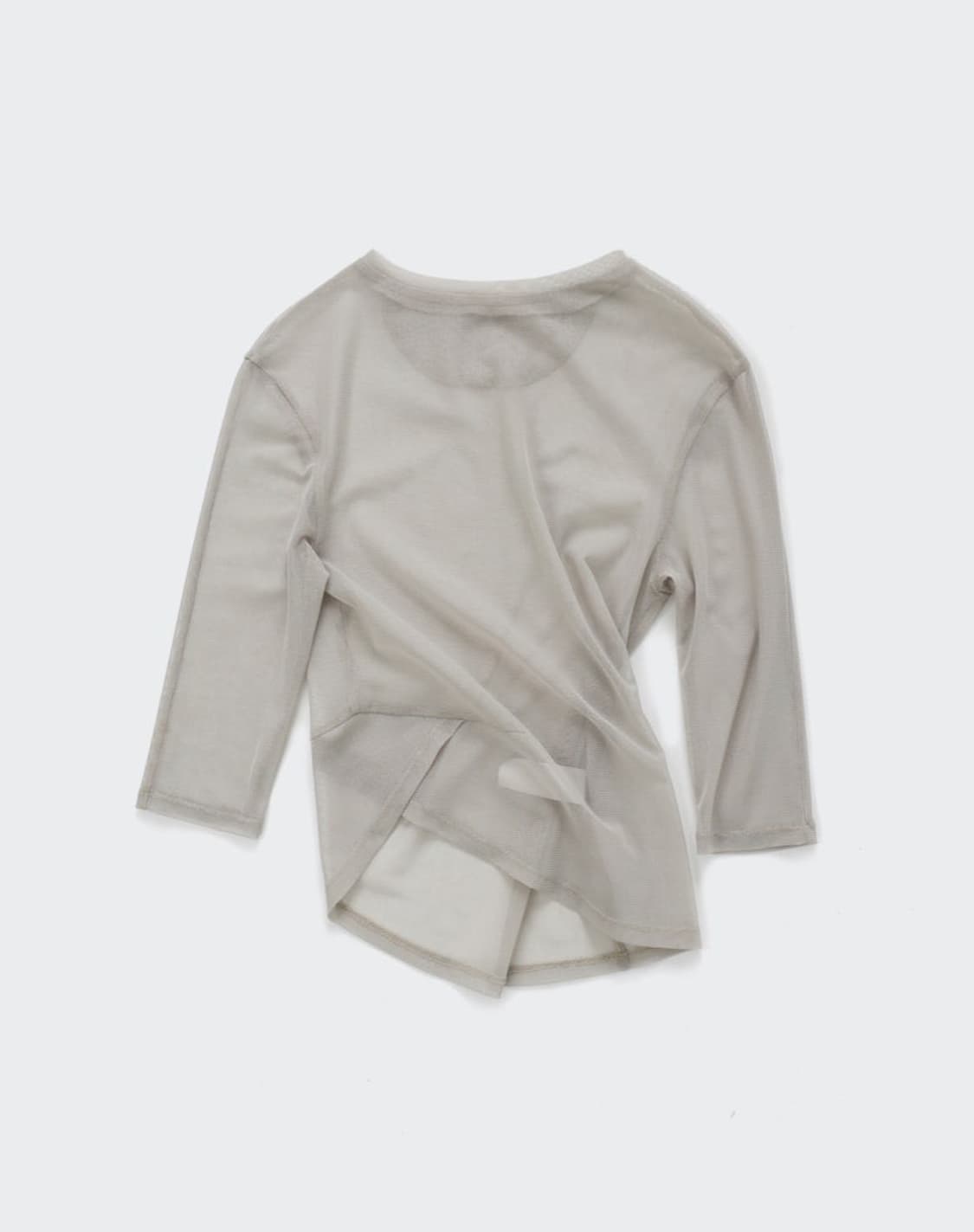 Unbalanced mesh top (sand green)  상품이미지1