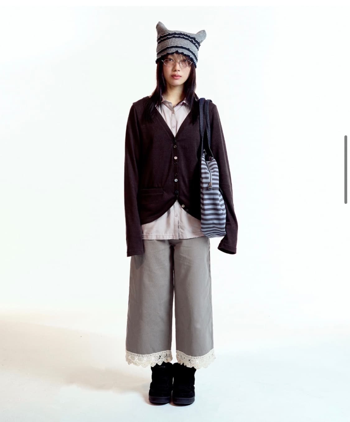 코이세이오 가디건 LAYERED SHIRT CARDIGAN BROWN 상품이미지2