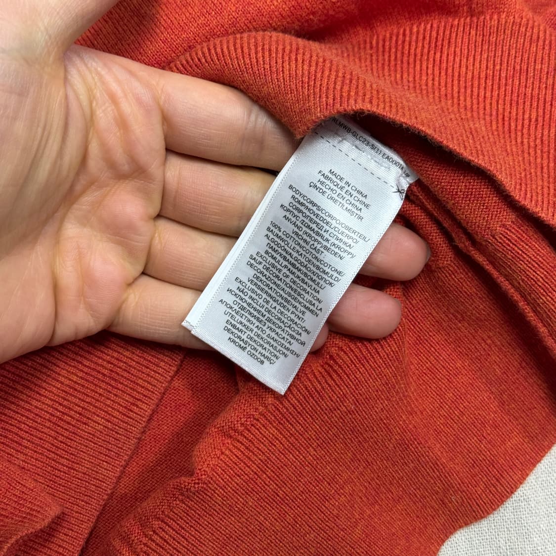 폴로랄프로렌 피마코튼 오렌지 니트 M 상품이미지6