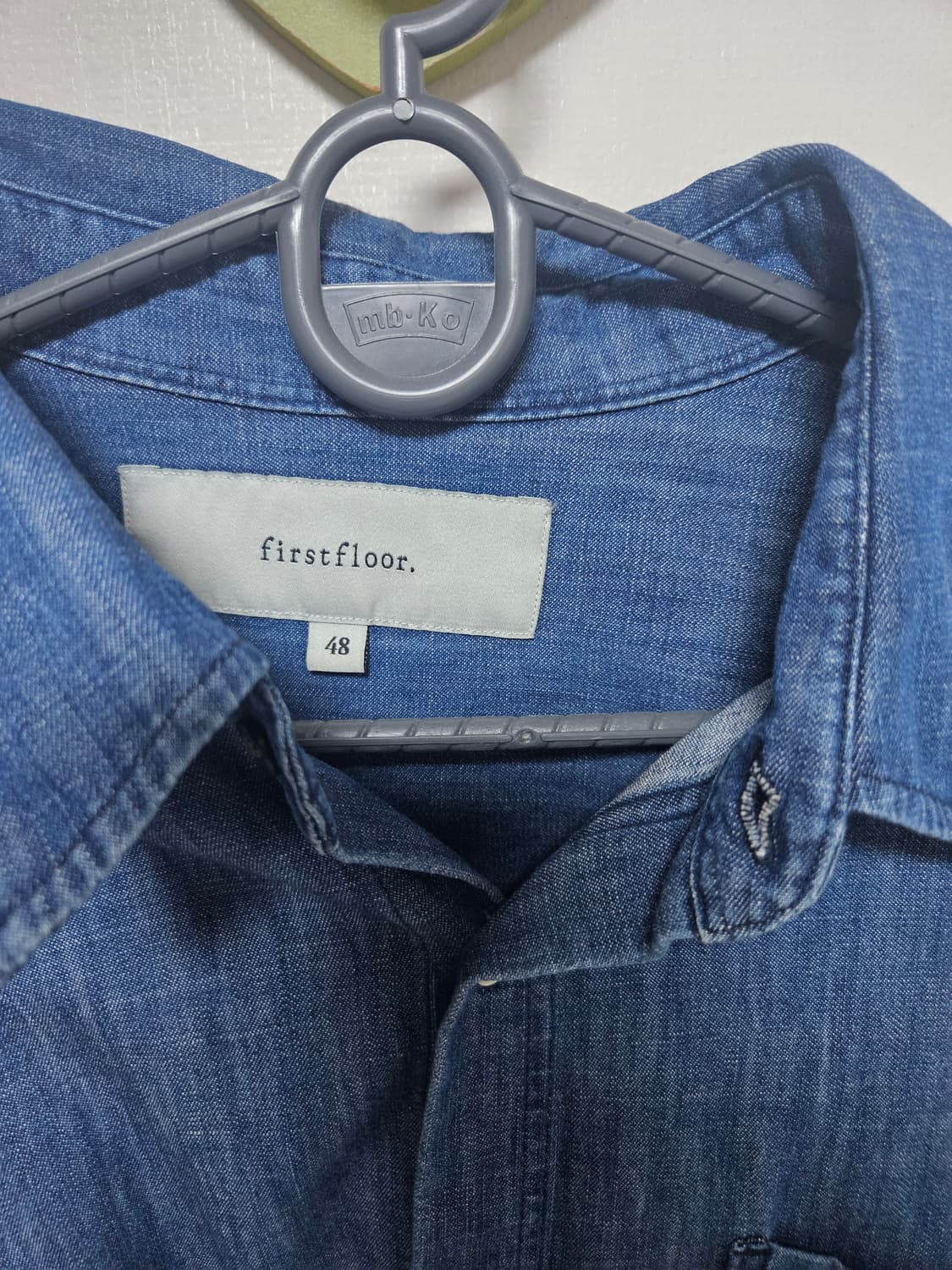 [48] 퍼스트플로어 데님 반팔셔츠 인디고 상품이미지2