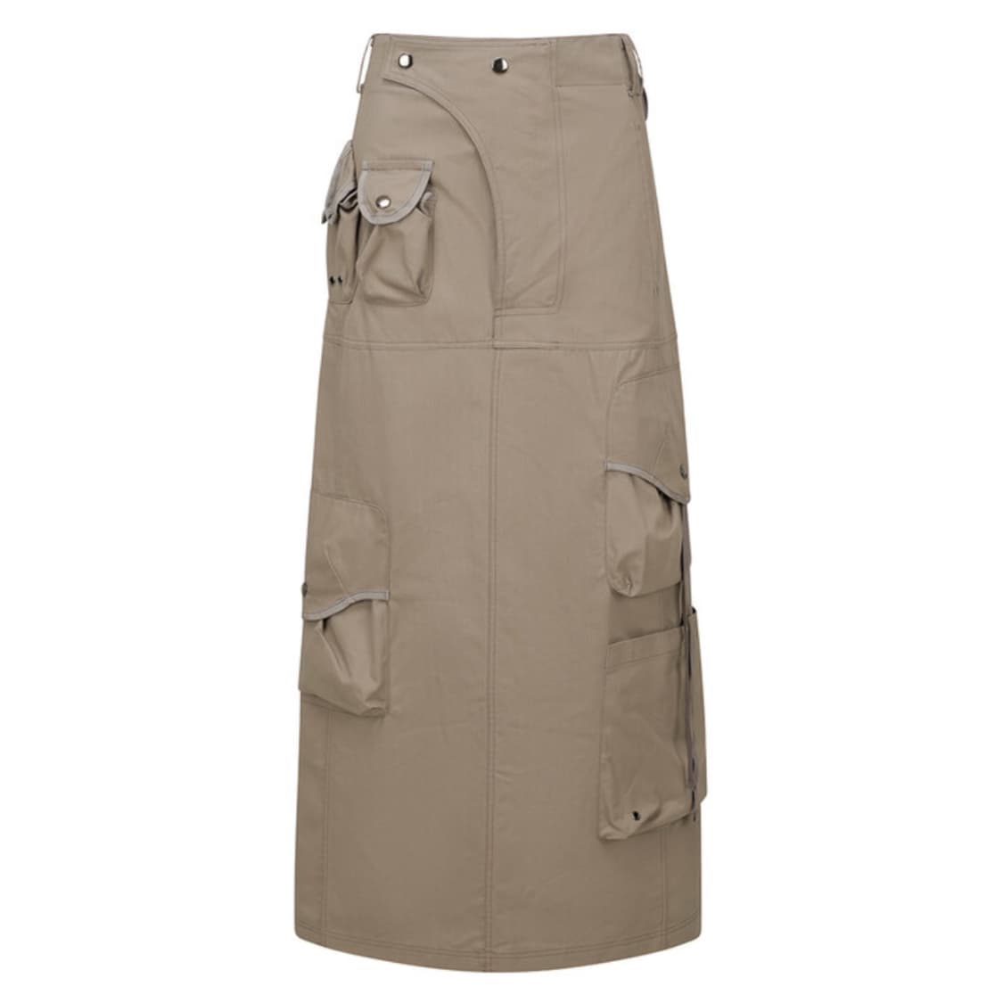 나체 스트랩 카고 맥시 롱스커트 베이지 상품이미지5