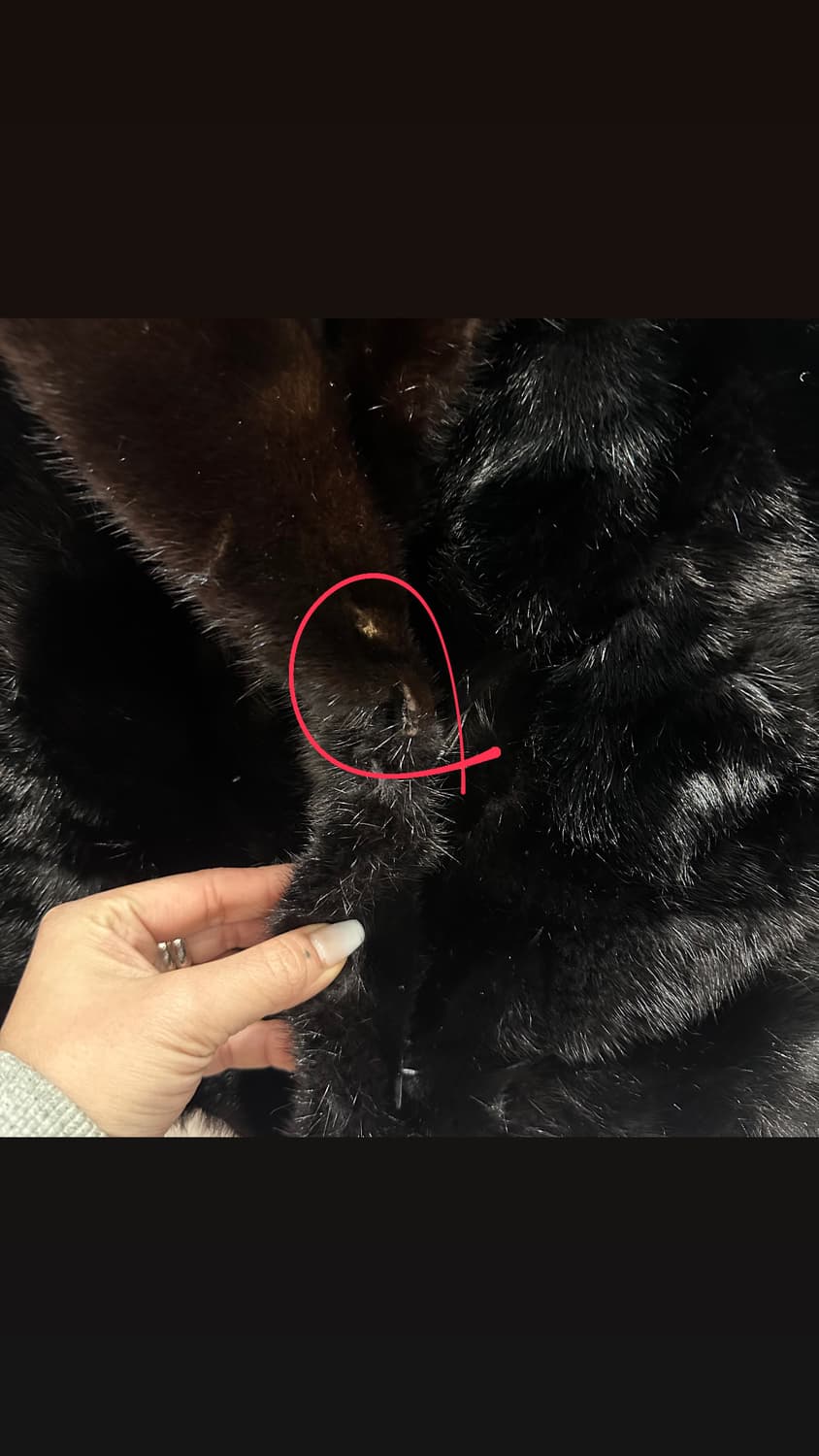 블랙 밍크 크롭 퍼자켓L 상품이미지6