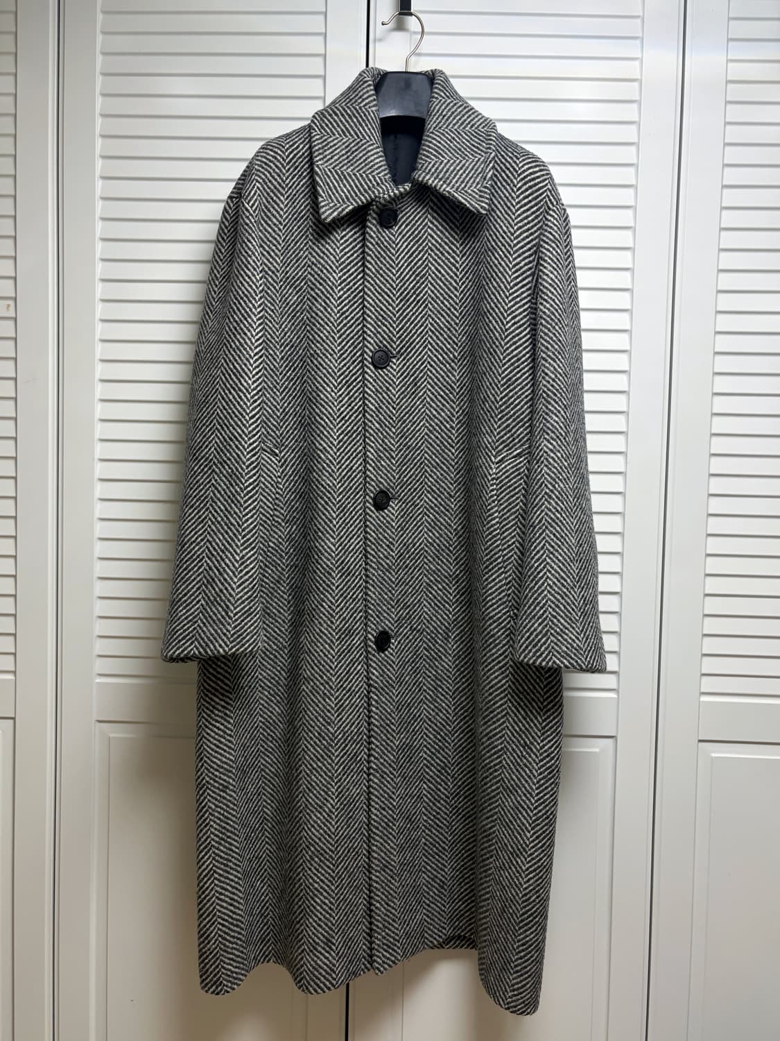 타임옴므/ 20주년 헤링본 발마칸 로브 코트/ 105 상품이미지1