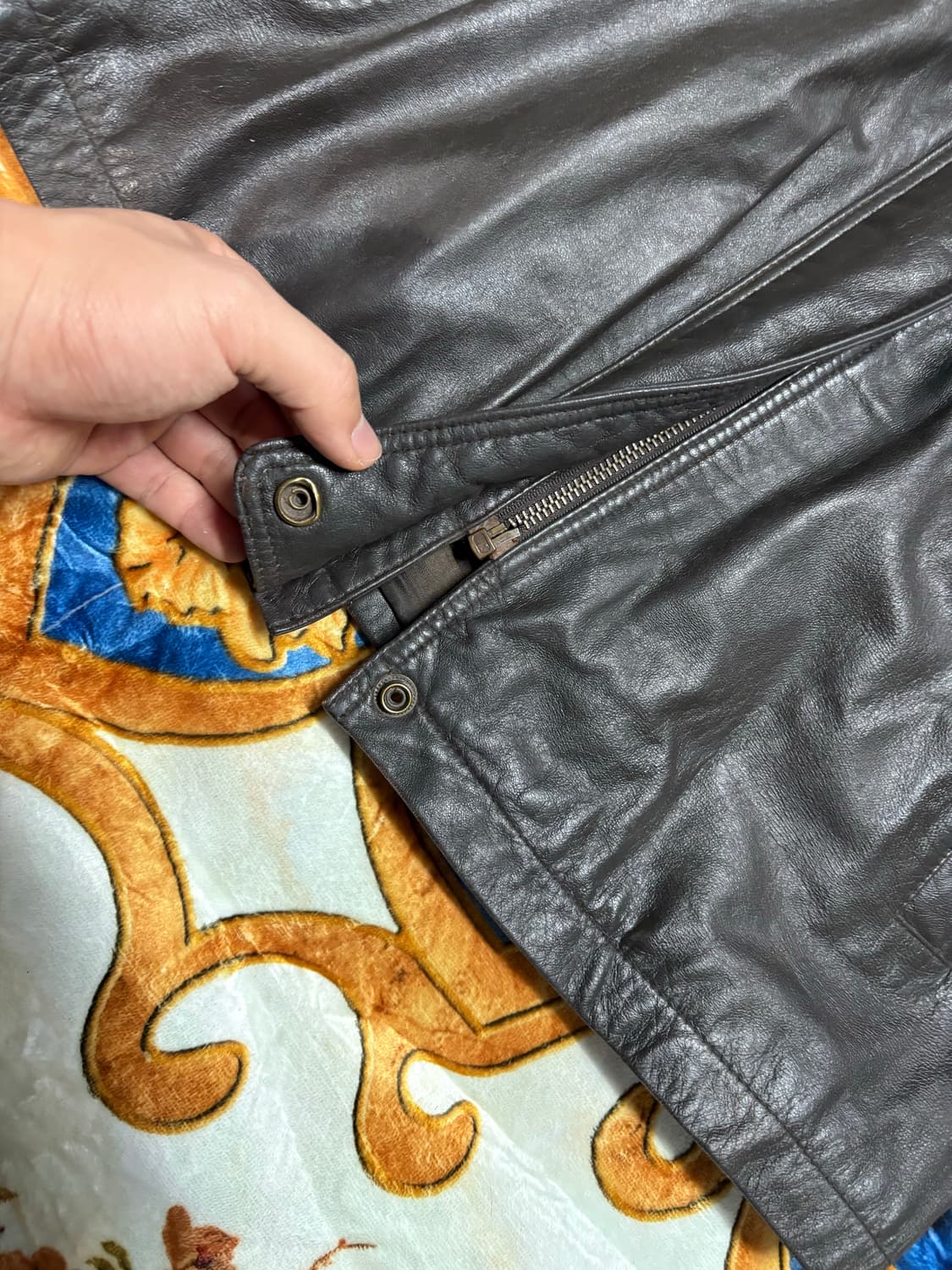 FAX 빈티지 쉽스킨 양가죽 롱자켓 상품이미지4