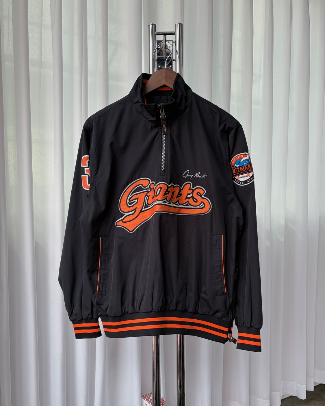 [M]롯데 자이언츠 춘추용 베이스볼 하프집업 바람막이 자켓 상품이미지4