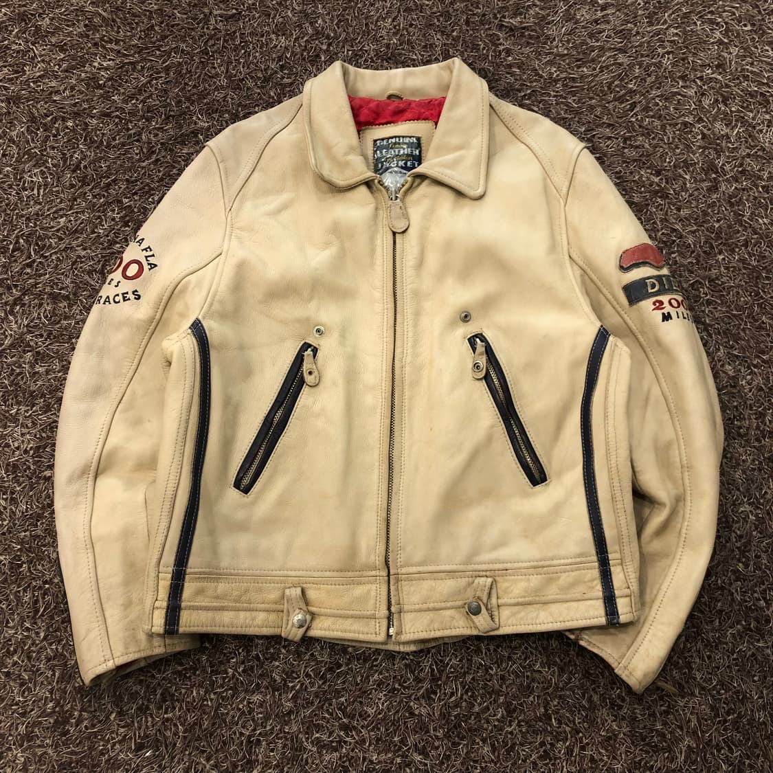 디젤 90s 레더 바이커 가죽 라이더 자켓 상품이미지1