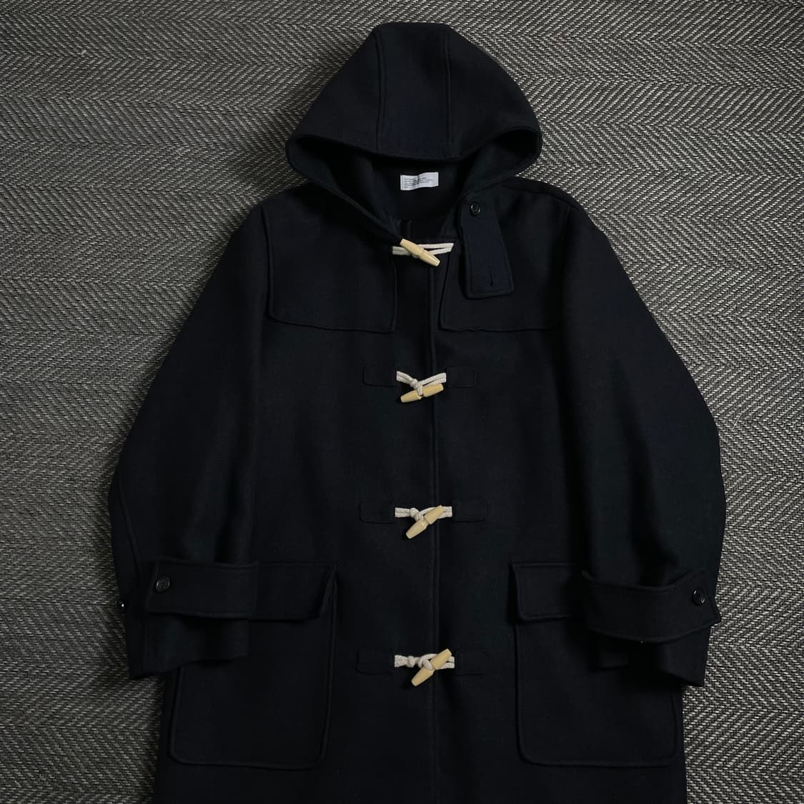 파르티멘토 오버핏 블랙 더플 롱 코트y 4105 상품이미지2