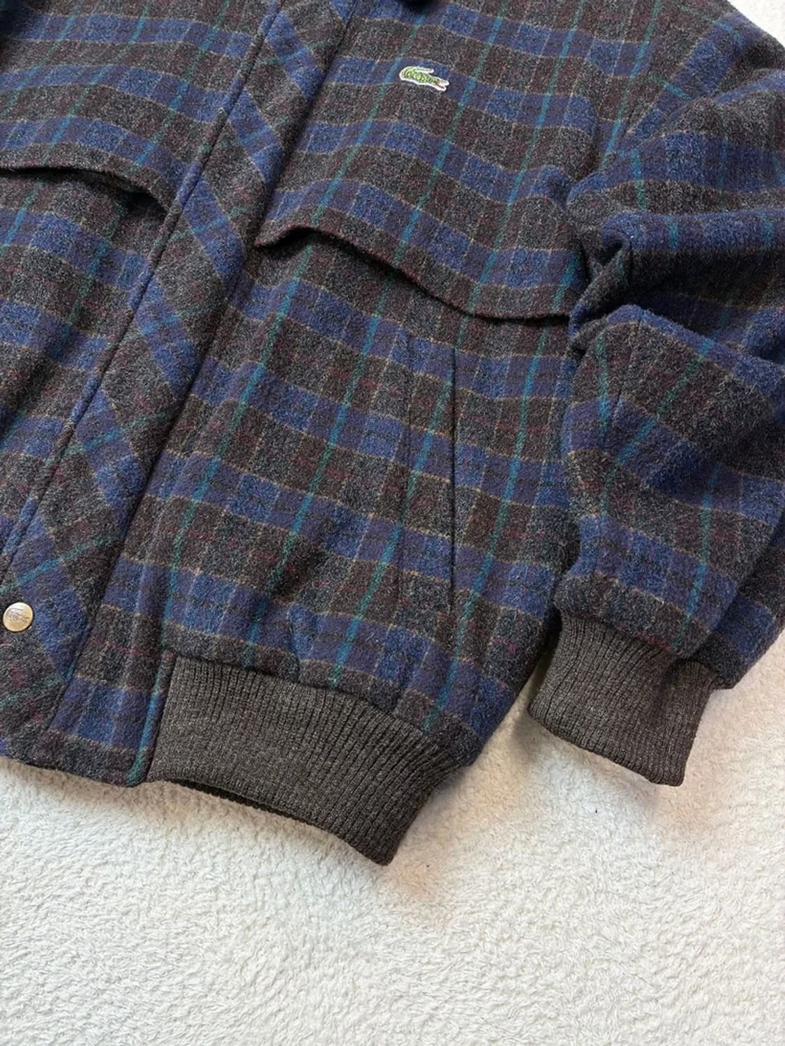 라코스테 90's 울 체크 블루종 자켓 PN5962    상품이미지4