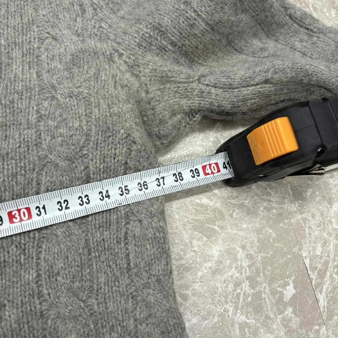 폴로 랄프로렌 울 캐시미어 그레이 브이넥 걸즈 니트(XS) 상품이미지6