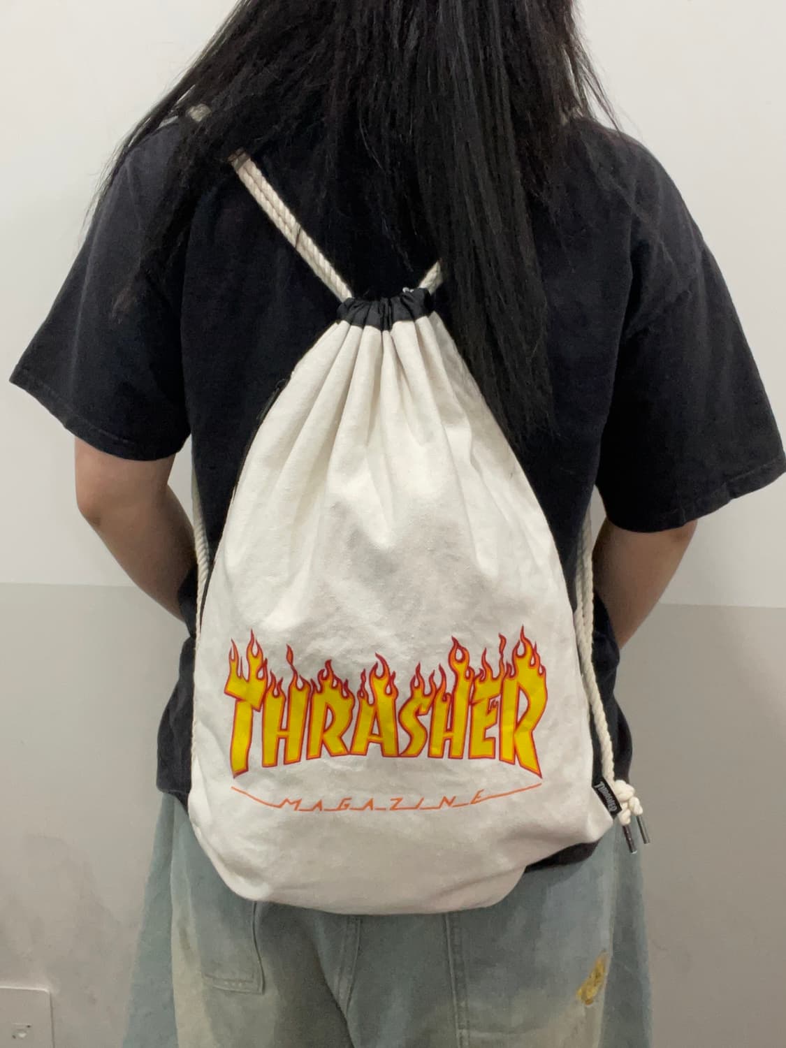 Thrasher 트레셔 플레임 로고 캔버스 스트링 짐색 상품이미지1