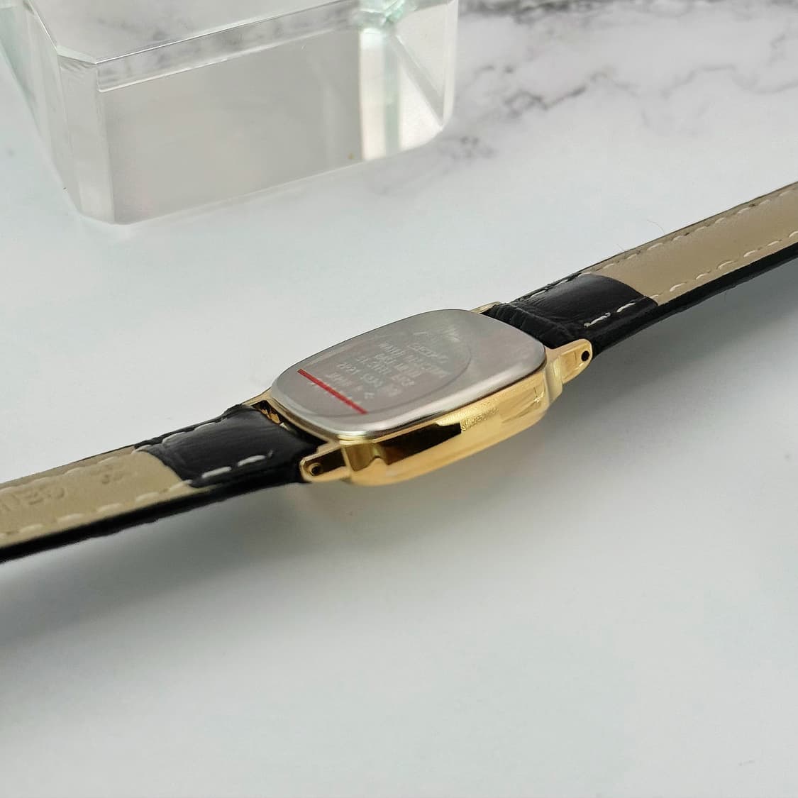 60s70s 빈티지 세이코 리넨 다이얼 골드 스퀘어 워치 상품이미지9