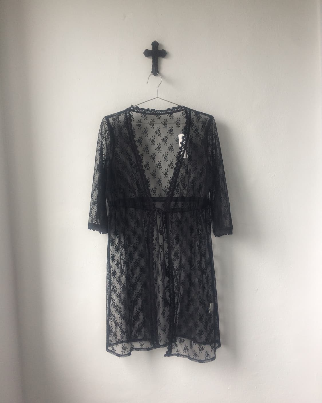 Lace see through long cardigan 상품이미지2