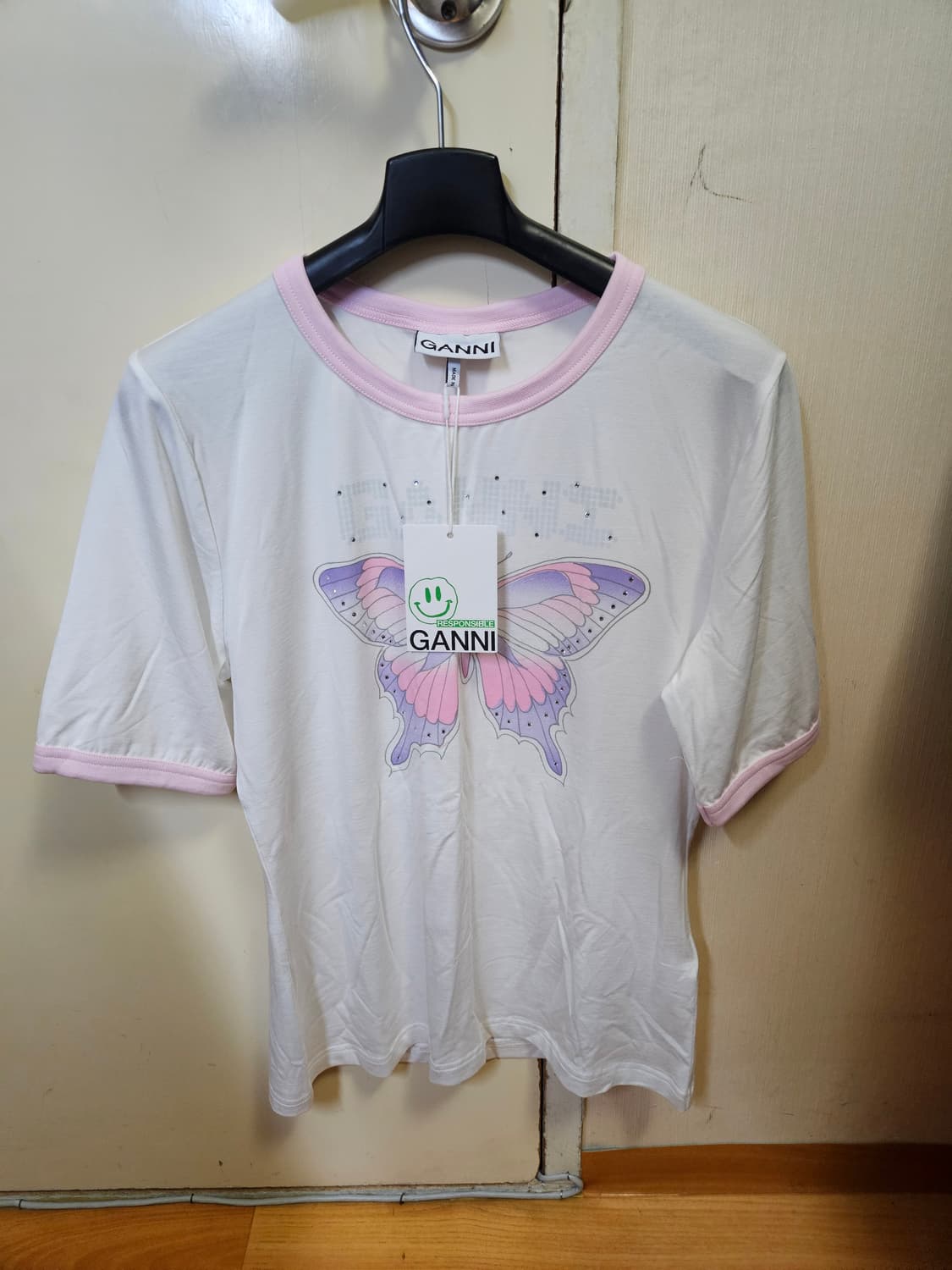 M) 가니 GANNI 버터플라이 티셔츠 상품이미지1