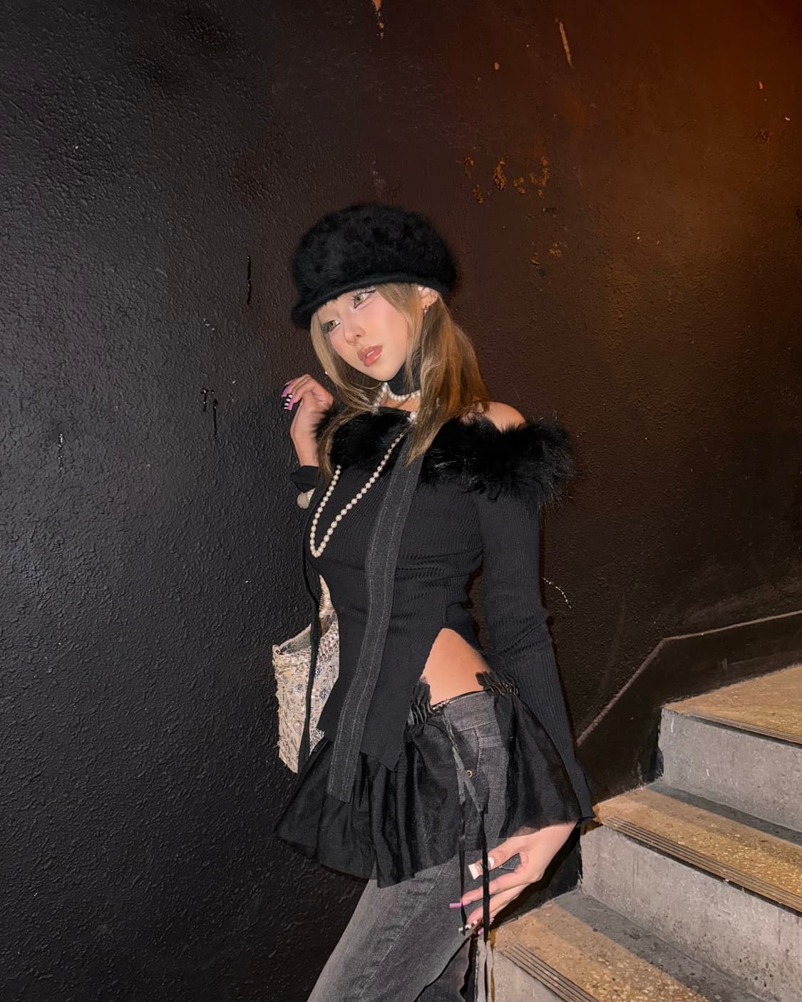 퍼 포인트 오프숄더 상품이미지5