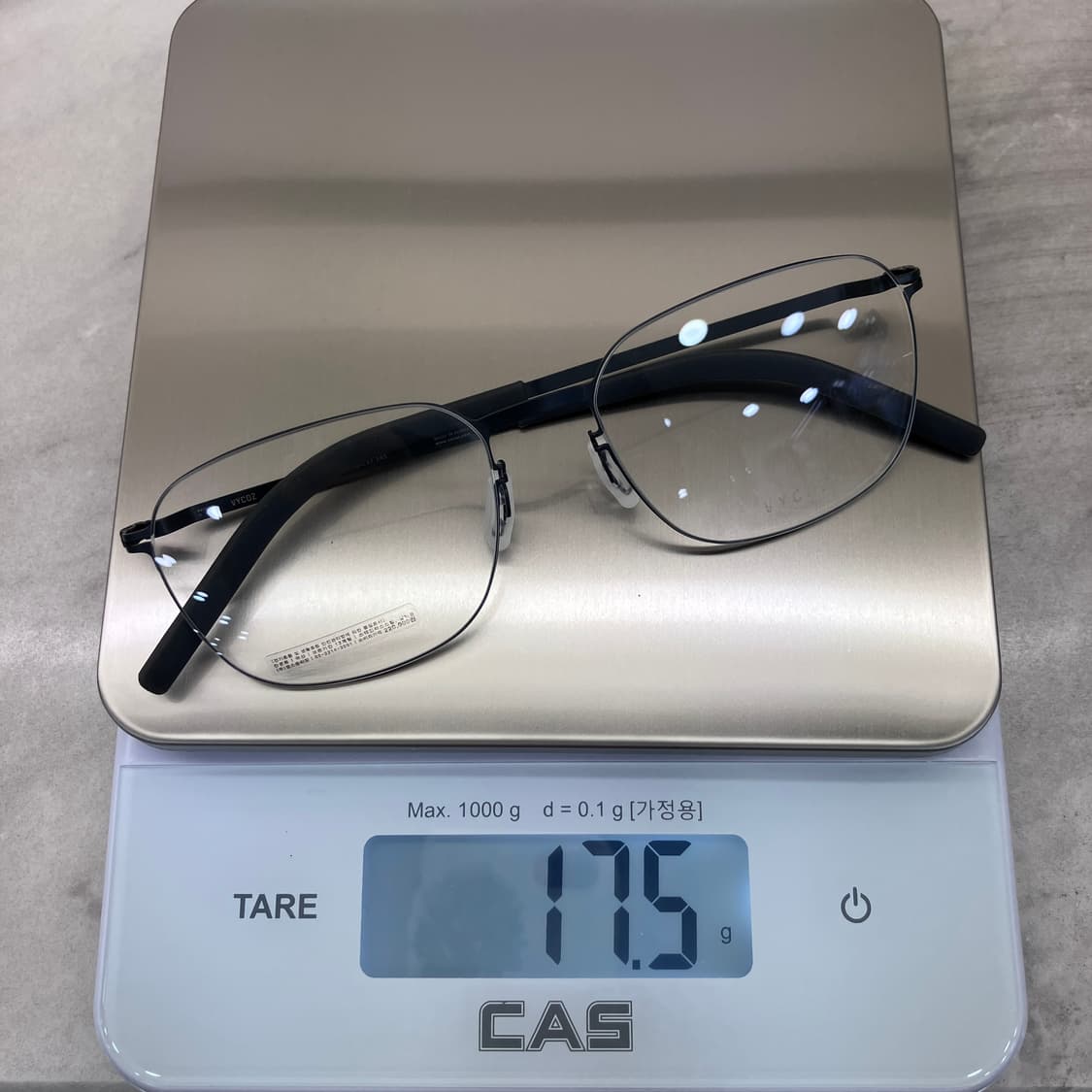 B95 바이코즈 VYCOZ 매트블랙 스퀘어 역산각 메탈테 안경 상품이미지9