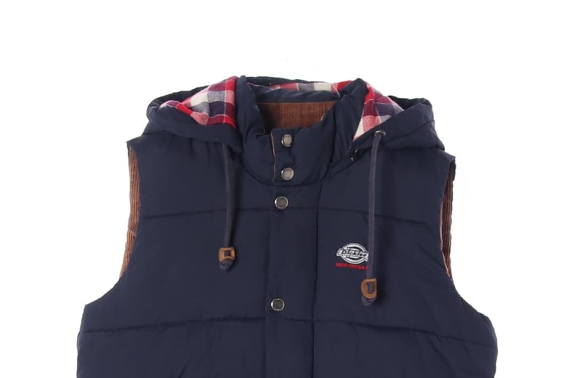 디키즈 올드스쿨 체크 안감 패딩 조끼 XS 상품이미지4