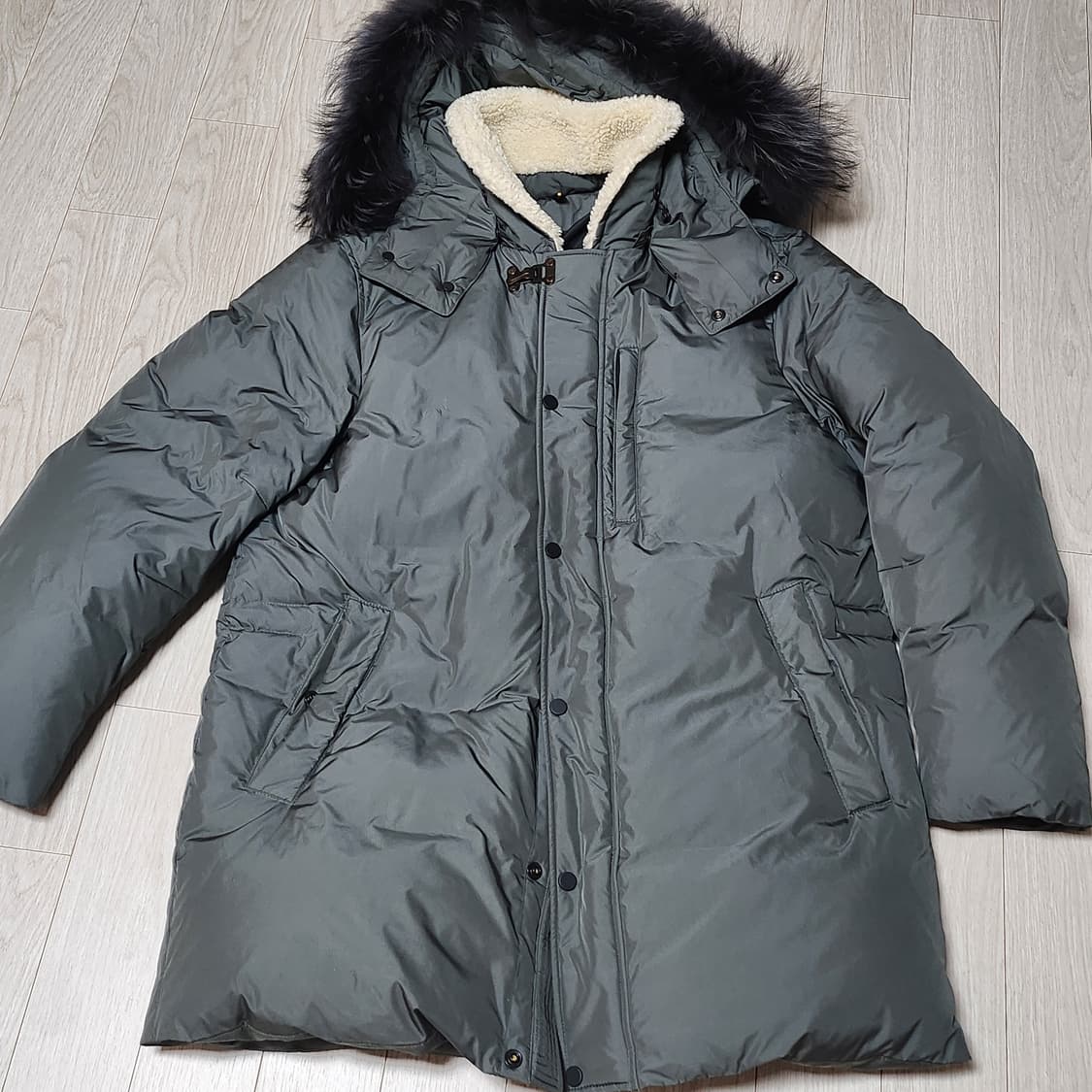 새상품《SIEG 덕다운 패딩점퍼》후드퍼-라쿤 (남녀공용) 상품이미지1