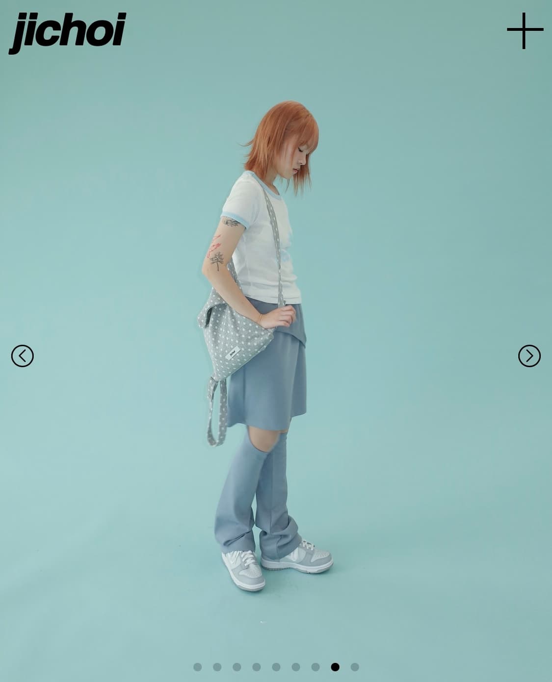 지초이 24ss 스커트팬츠 실버 상품이미지5