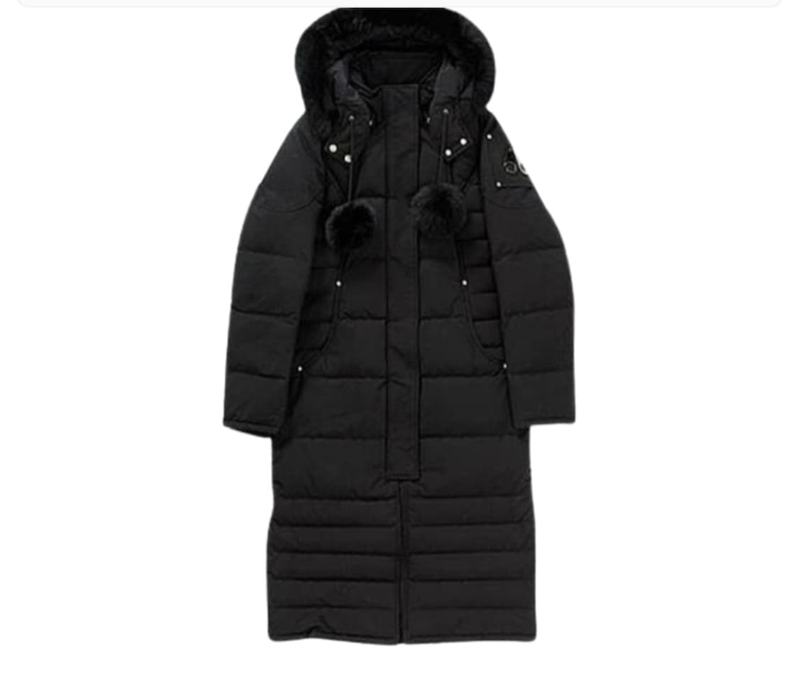 여성 무스너클 서스캐처원 롱패딩 블랙 폭스퍼 L 상품이미지1