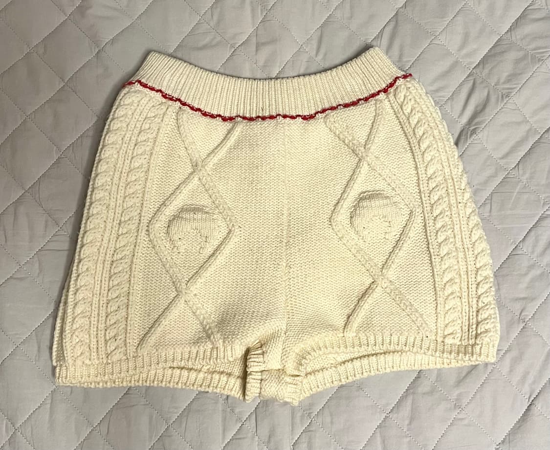 Marine serre 케이블 니트 미니 쇼츠 상품이미지3