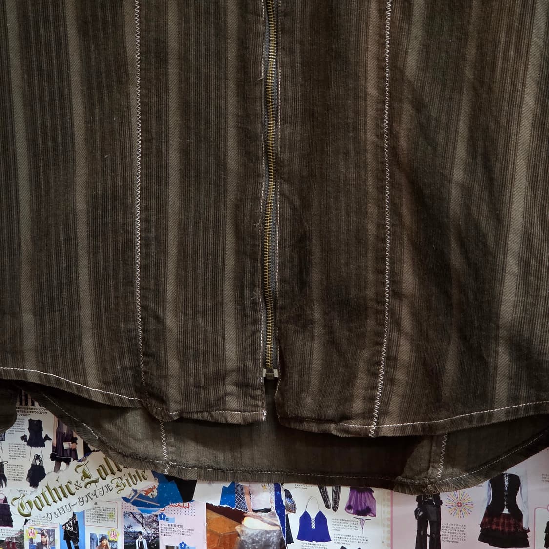 JPN 브라운 코듀로이 스트라이프 셔츠 집업 상품이미지5