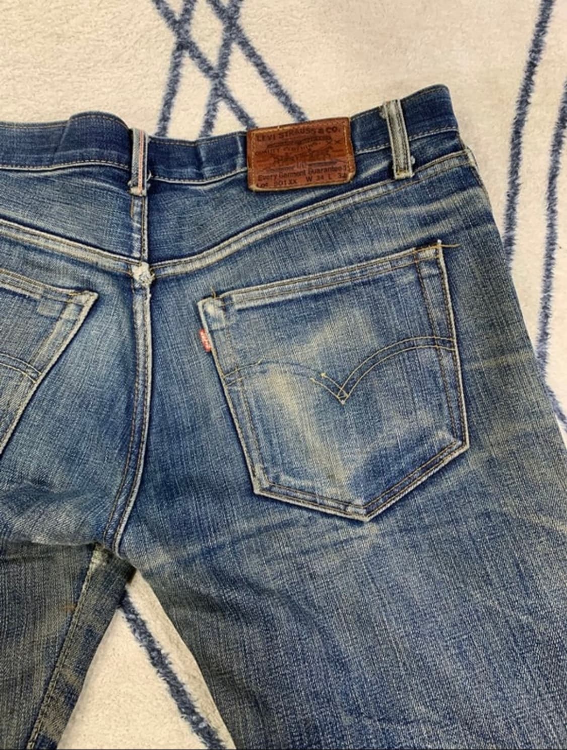 levi's 501xx BIG E 셀비지 데님 팬츠 34x34 상품이미지5