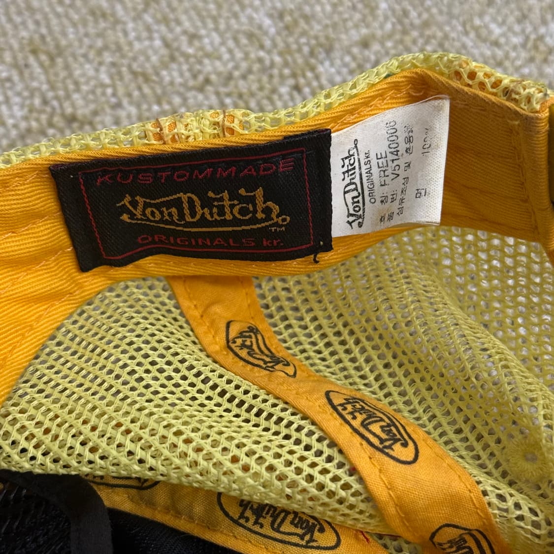 본더치 옐로우블루 투톤 트러커캡 상품이미지3