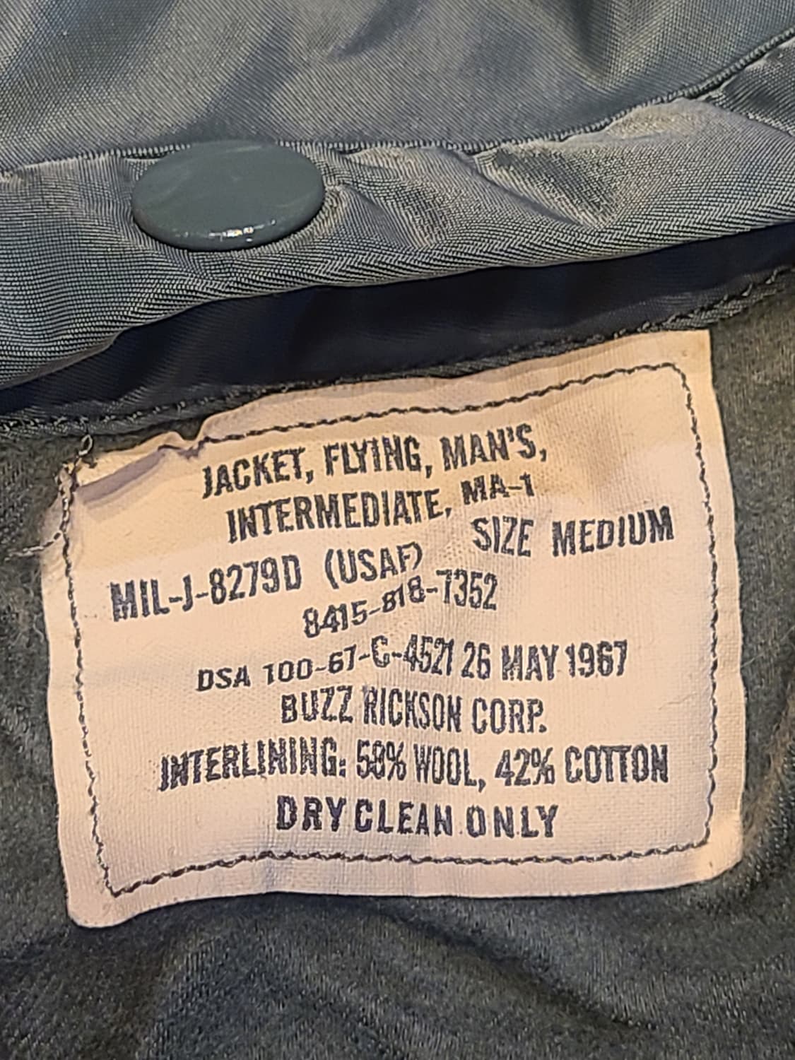 버즈릭슨 60s  MA-1 토요엔터프라이즈 M 상품이미지7